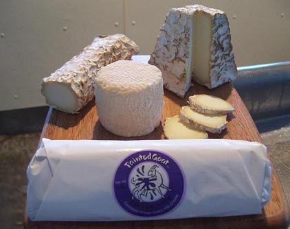 Selection of aged cheeses